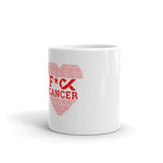 F*** Cancer Red Heart Mug