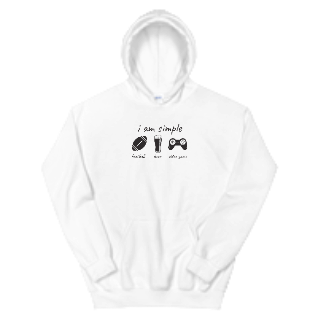 I Am Simple, Football, Beer Mug, Video Game Hoodie