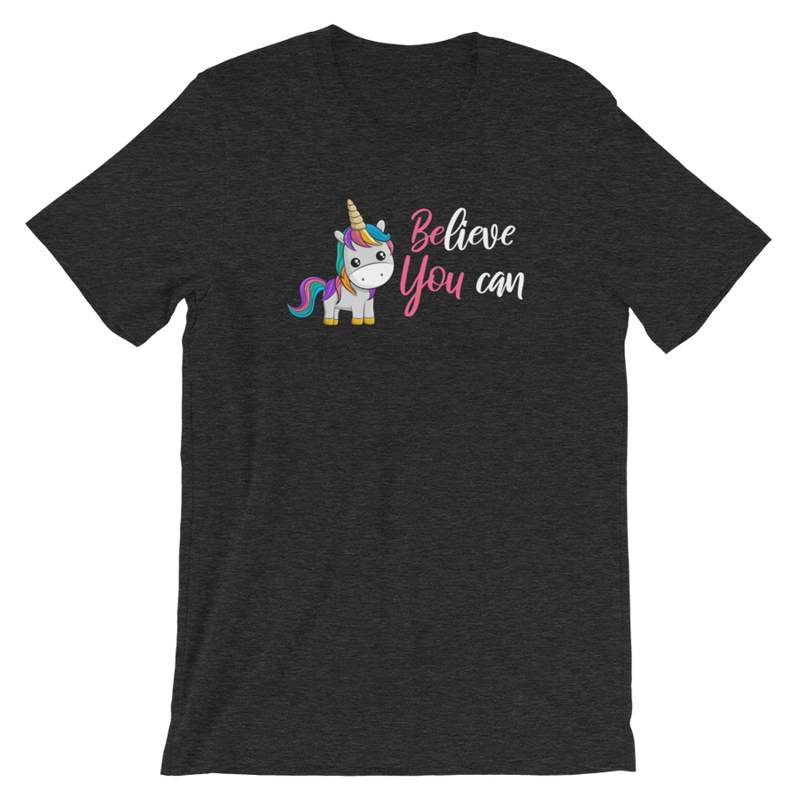 Believe You Can (Unicorn) Adult Short-Sleeve Unisex T-Shirt