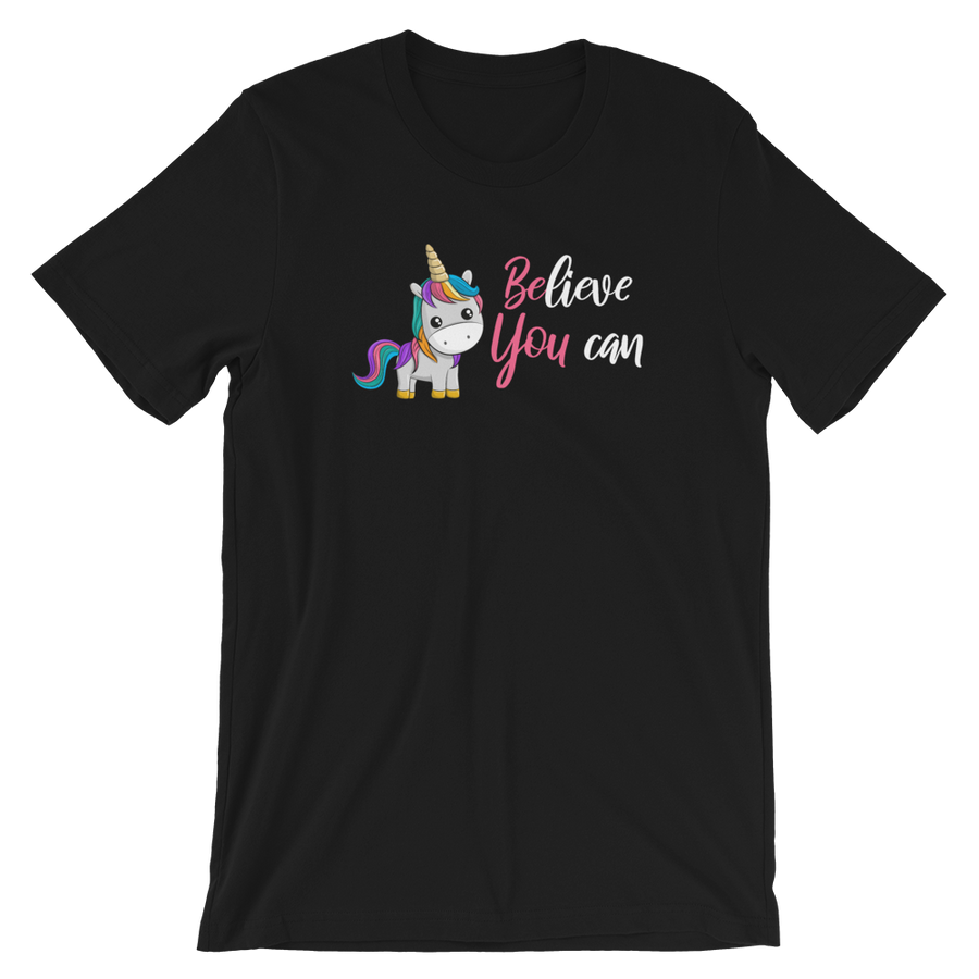 Believe You Can (Unicorn) Adult Short-Sleeve Unisex T-Shirt