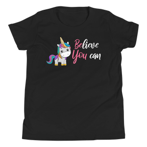 Believe You Can (Unicorn) Youth Short Sleeve T-Shirt