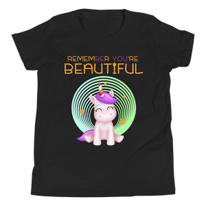 Remember You're Beautiful (Unicorn) Youth Short Sleeve T-Shirt