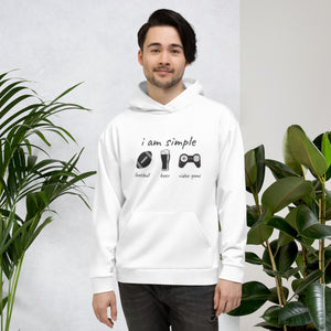 I Am Simple, Football, Beer Mug, Video Game Hoodie