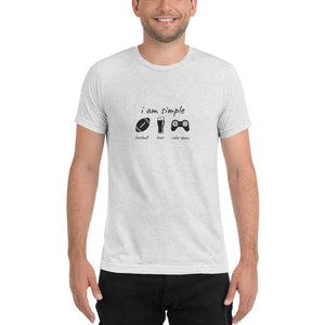 I Am Simple, Football, Beer Mug, Video Game T-Shirt