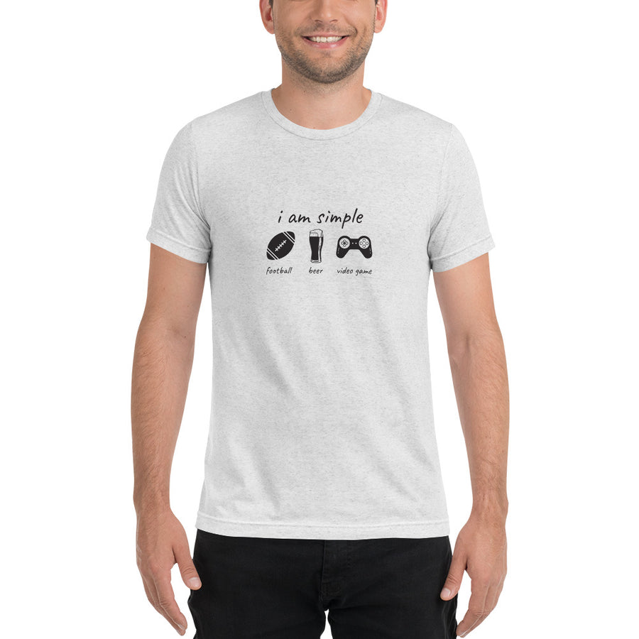 I Am Simple, Football, Beer Mug, Video Game T-Shirt