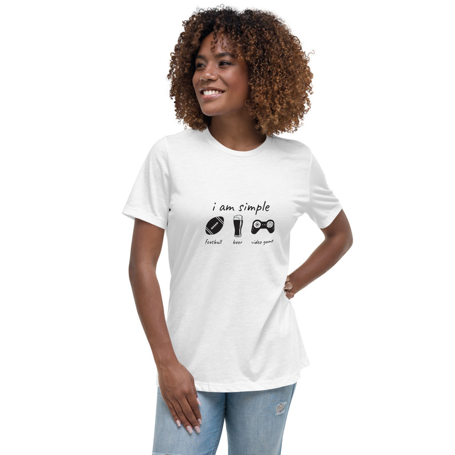 I Am Simple, Football, Beer Mug, Video Game T-Shirt